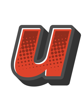 Comic Halftone Alphabet Letter and Number png