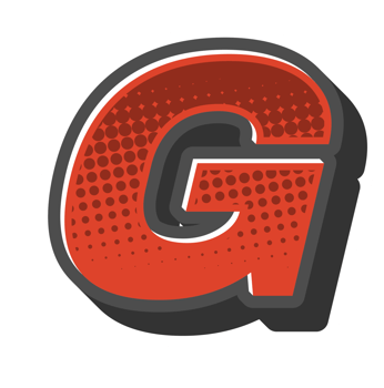 Comic Halftone Alphabet Letter and Number png
