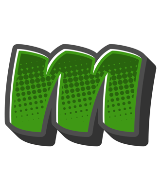 Comic Halftone Alphabet Letter and Number png