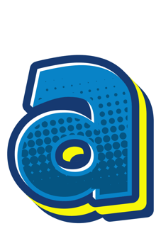 Comic Halftone Alphabet Letter and Number png