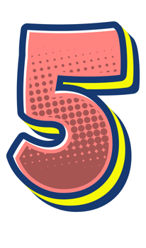 Comic Halftone Alphabet Letter and Number png