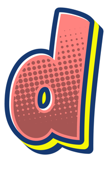 Comic Halftone Alphabet Letter and Number png