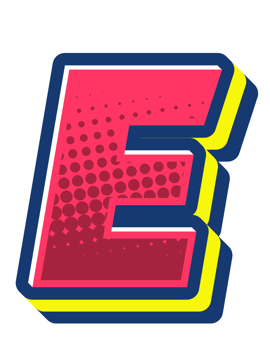 Comic Halftone Alphabet Letter and Number png