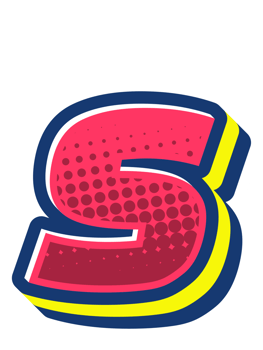 Comic Halftone Alphabet Letter and Number png