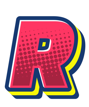 Comic Halftone Alphabet Letter and Number png