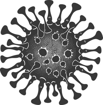 Silhouette virus black color only full body vector