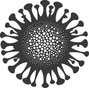 Silhouette virus black color only full body vector