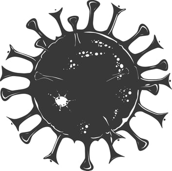 Silhouette virus black color only full body vector