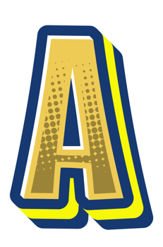 Comic Halftone Alphabet Letter and Number png