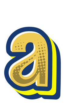 Comic Halftone Alphabet Letter and Number png