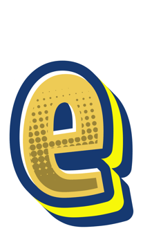 Comic Halftone Alphabet Letter and Number png