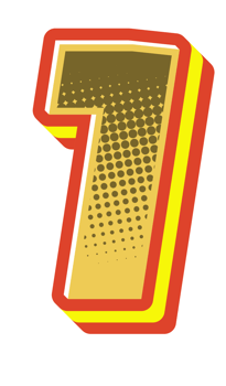 Comic Halftone Alphabet Letter and Number png