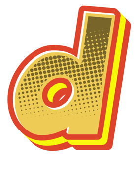 Comic Halftone Alphabet Letter and Number png