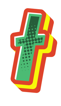 Comic Halftone Alphabet Letter and Number png