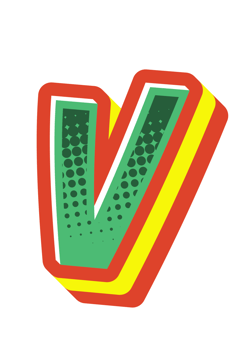 Comic Halftone Alphabet Letter and Number png