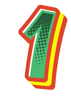 Comic Halftone Alphabet Letter and Number png