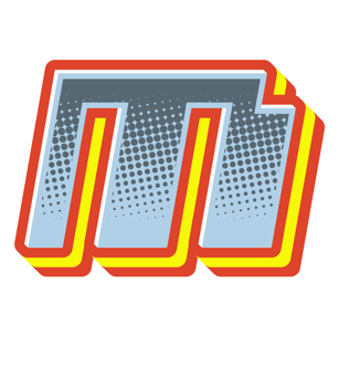 Comic Halftone Alphabet Letter and Number png