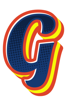 Comic Halftone Alphabet Letter and Number png