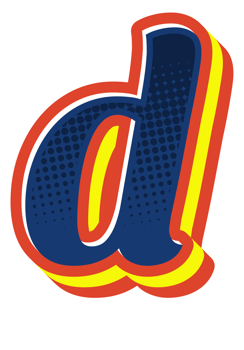 Comic Halftone Alphabet Letter and Number png