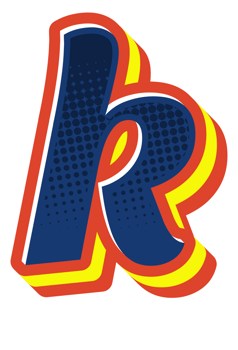 Comic Halftone Alphabet Letter and Number png