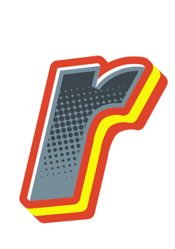 Comic Halftone Alphabet Letter and Number png