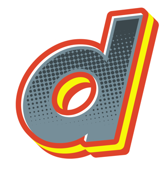 Comic Halftone Alphabet Letter and Number png