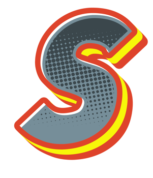 Comic Halftone Alphabet Letter and Number png