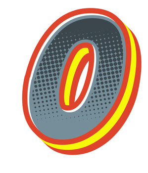 Comic Halftone Alphabet Letter and Number png