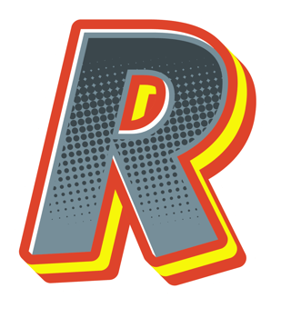 Comic Halftone Alphabet Letter and Number png