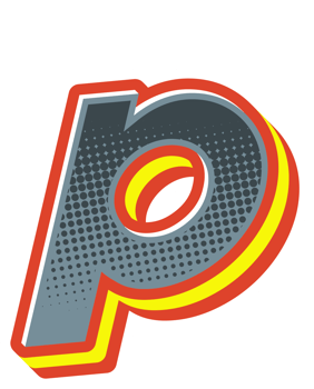 Comic Halftone Alphabet Letter and Number png