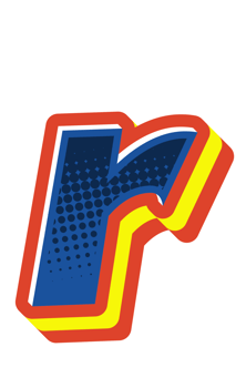 Comic Halftone Alphabet Letter and Number png