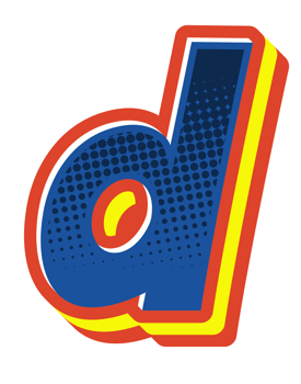 Comic Halftone Alphabet Letter and Number png