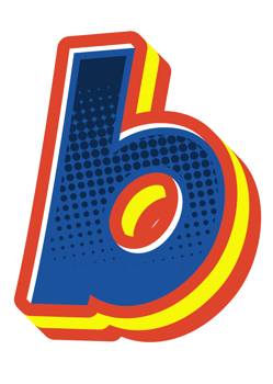 Comic Halftone Alphabet Letter and Number png