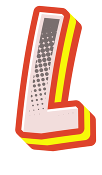 Comic Halftone Alphabet Letter and Number png