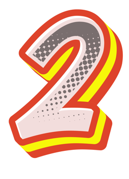 Comic Halftone Alphabet Letter and Number png