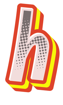 Comic Halftone Alphabet Letter and Number png