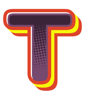 Comic Halftone Alphabet Letter and Number png