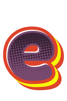Comic Halftone Alphabet Letter and Number png