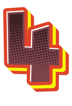 Comic Halftone Alphabet Letter and Number png