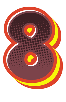 Comic Halftone Alphabet Letter and Number png