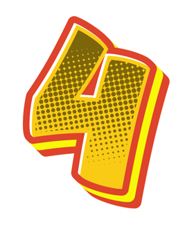 Comic Halftone Alphabet Letter and Number png