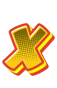Comic Halftone Alphabet Letter and Number png