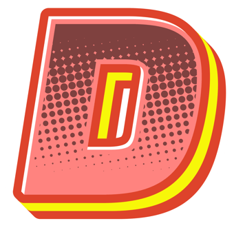Comic Halftone Alphabet Letter and Number png