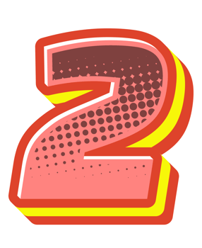 Comic Halftone Alphabet Letter and Number png