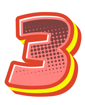 Comic Halftone Alphabet Letter and Number png