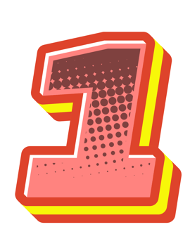Comic Halftone Alphabet Letter and Number png