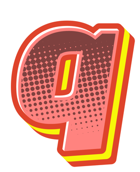 Comic Halftone Alphabet Letter and Number png