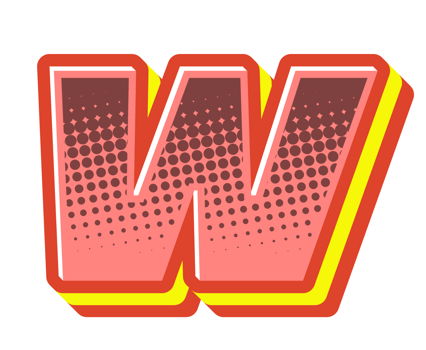 Comic Halftone Alphabet Letter and Number png