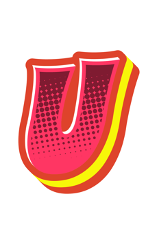 Comic Halftone Alphabet Letter and Number png