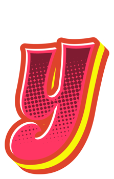 Comic Halftone Alphabet Letter and Number png